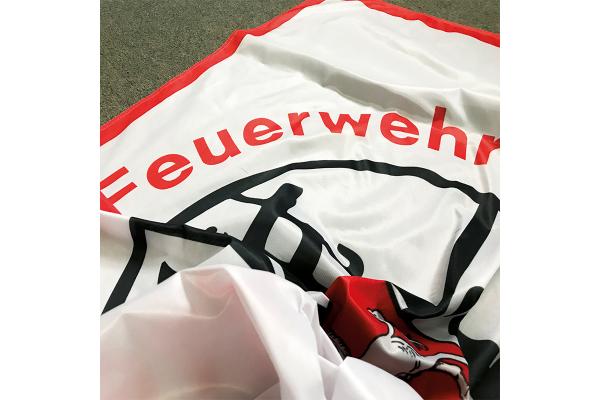 Aufdruck Feuerwehr Fahne