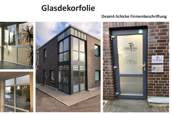 Glasdekorfolie am Firmen-Eingang