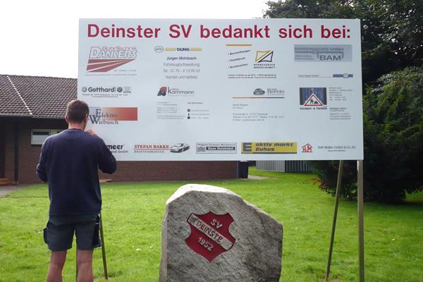 Sponsoren Schild Deinster SV