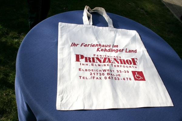 Druck auf Stoffbeutel für den Prinzenhof in Balje